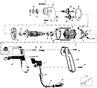 Part Location Diagram of 131557-00 DeWALT Sleeve Bearing